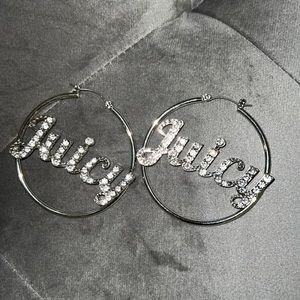 Juicy couture, silver hoops